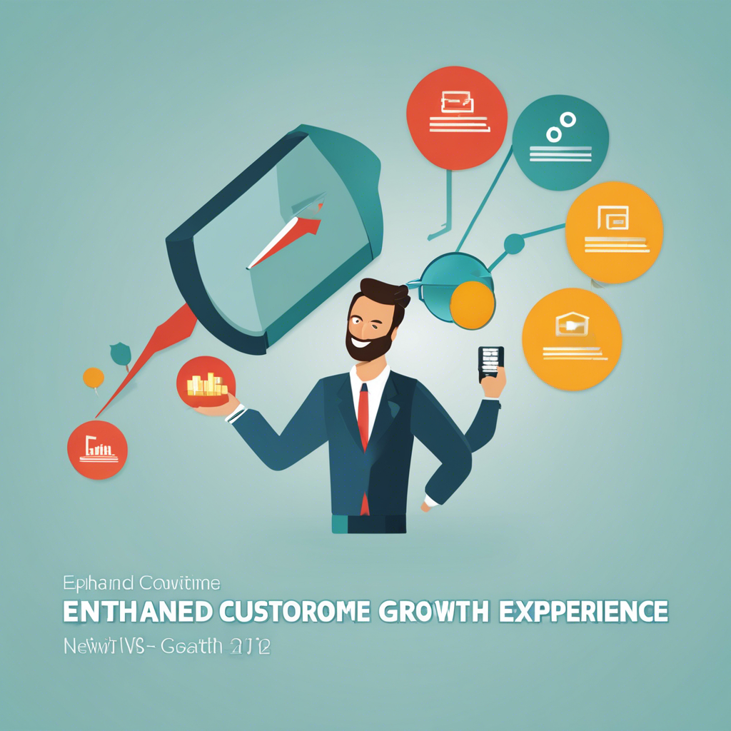 Graphical representation showing a positive correlation between enhanced customer experience and business growth.